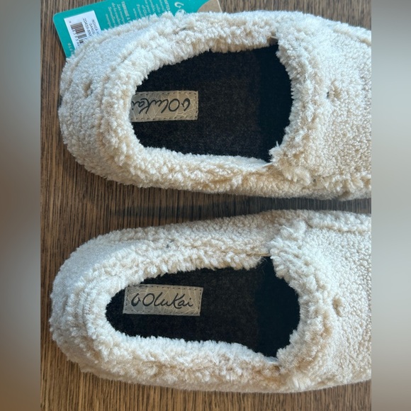 Olukai Nohea Heu Slippers Sandbar Beige Tan Slip On Loafers Womens Size 6 NWT - Picture 9 of 16